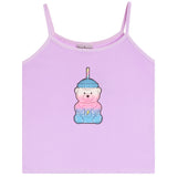 Rib Cami With Bear Cup