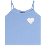 Rib Cami With White Heart