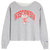 Wisconsin Off Shoulder Sweatshirt