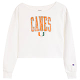 Canes Off Shoulder Sweatshirt w/ Stones