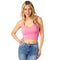 Ribbed V Crop Tank - Denny's