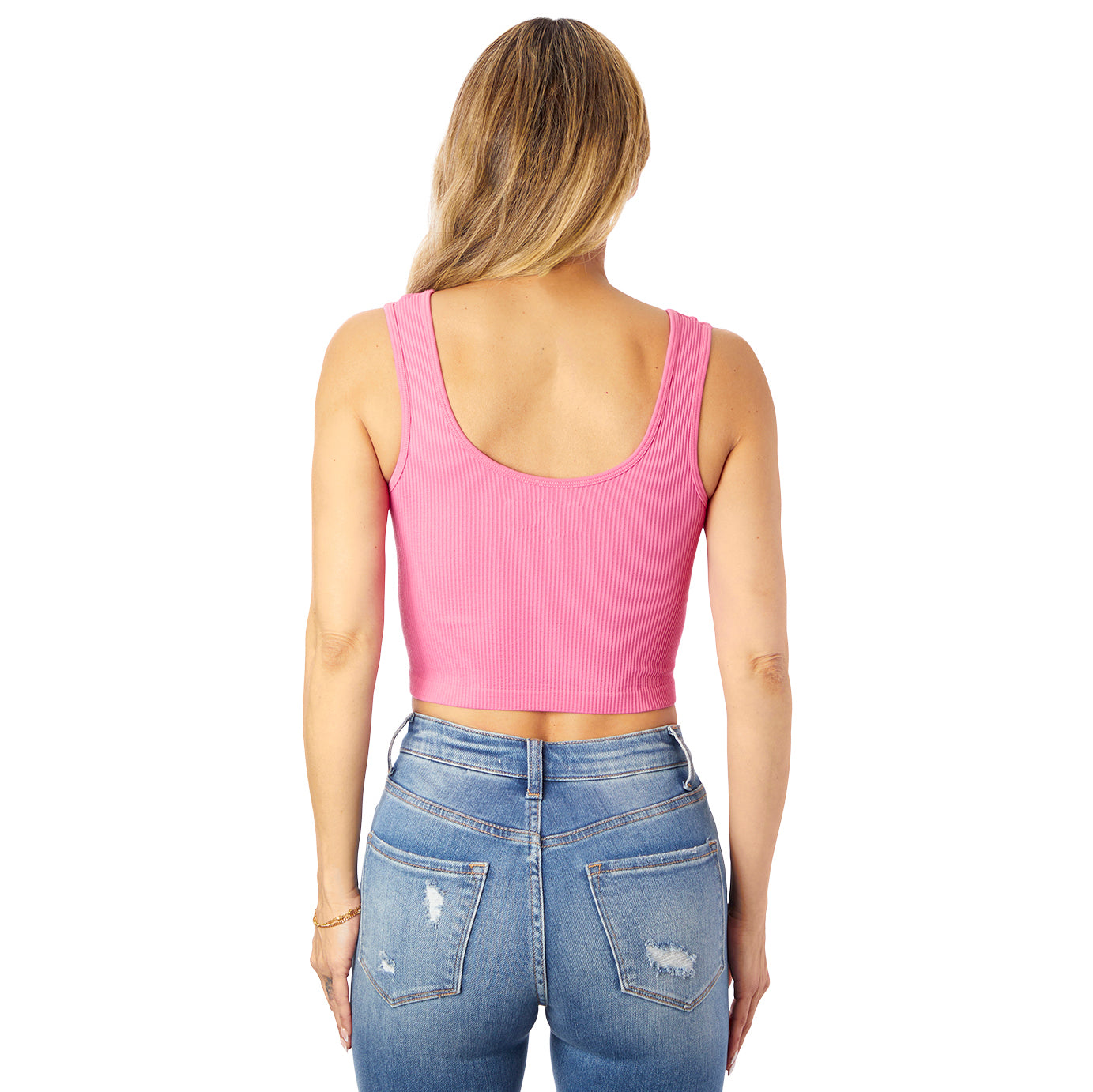 Ribbed V Crop Tank - Denny's