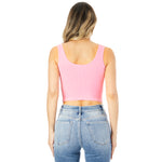 Ribbed V Crop Tank - Denny's