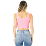 Ribbed V Crop Tank - Denny's
