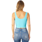 Ribbed V Crop Tank - Denny's