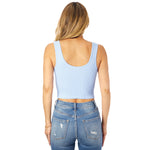Ribbed V Crop Tank - Denny's