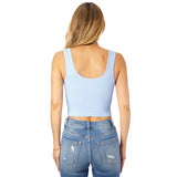 Ribbed V Crop Tank - Denny's