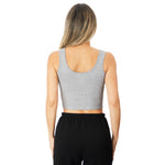 Ribbed V Crop Tank - Denny's