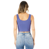 Ribbed V Crop Tank - Denny's