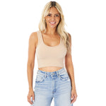 Ribbed V Crop Tank - Denny's