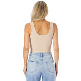 Ribbed V Crop Tank - Denny's