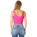 Ribbed V Crop Tank - Denny's