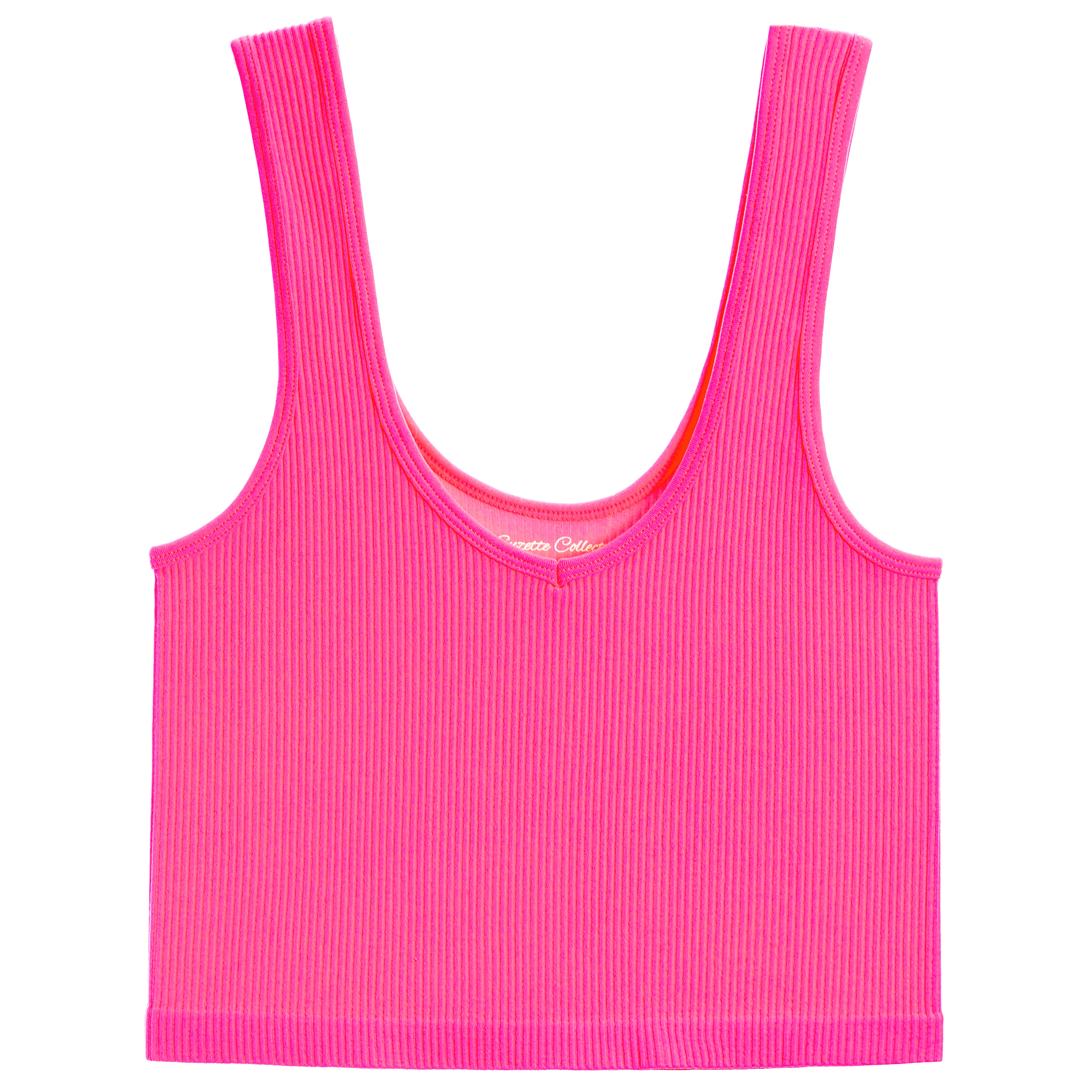 Ribbed V Crop Tank - Denny's