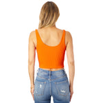 Ribbed V Crop Tank - Denny's