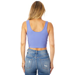 Ribbed V Crop Tank - Denny's