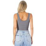 Ribbed V Crop Tank - Denny's