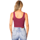 Ribbed V Crop Tank - Denny's
