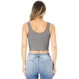 Ribbed V Crop Tank - Denny's