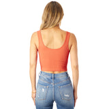 Ribbed V Crop Tank - Denny's