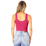Ribbed V Crop Tank - Denny's