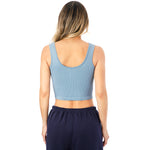 Ribbed V Crop Tank - Denny's