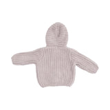 Chenille Hooded Jacket Striped Texture
