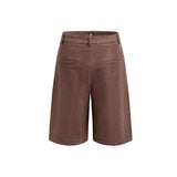 Faux Suede Trouser Short