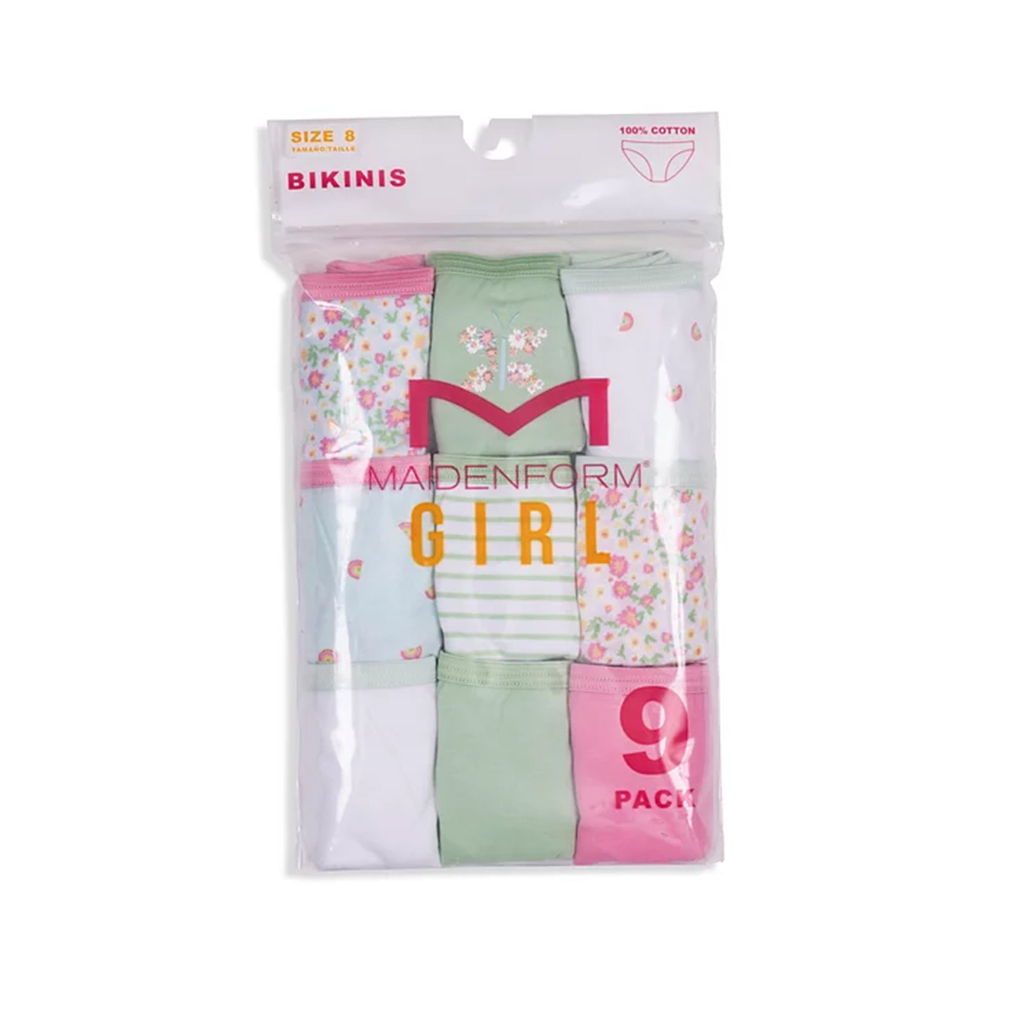9pk Floral Bikini Underwear