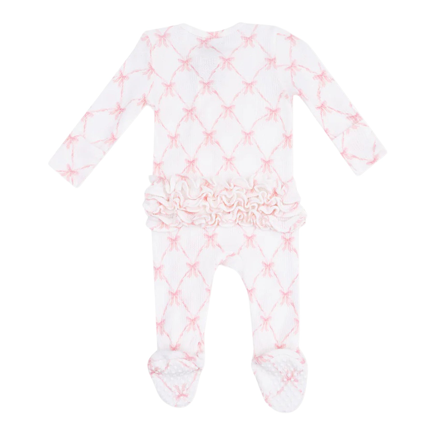 Ribbon Bow Trellis Thermal Footie - Denny's