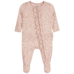 Daisies Ruffle Zipper Footie - Denny's