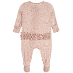 Daisies Ruffle Zipper Footie - Denny's