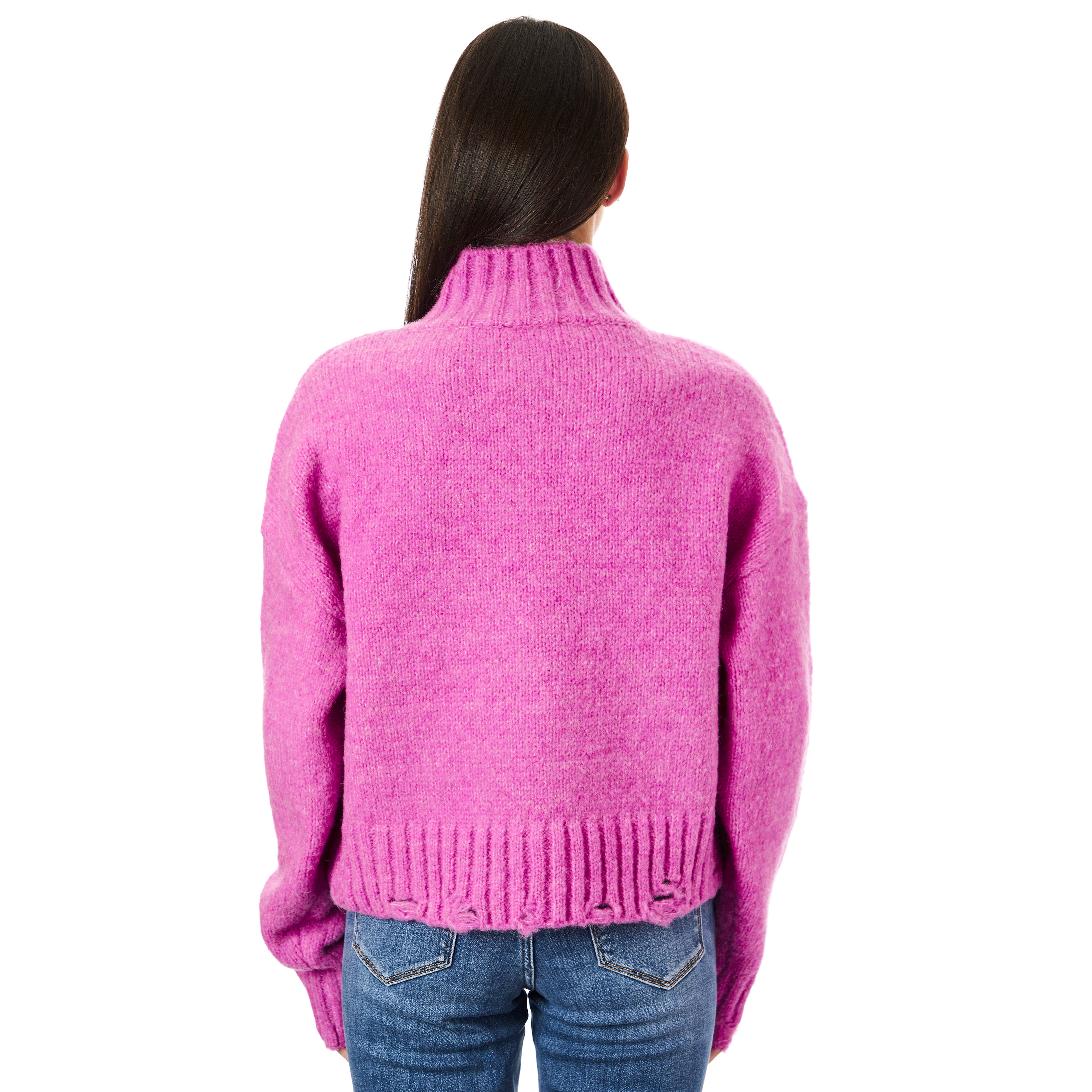 Mock Neck Cozy Sweater Top - Denny's