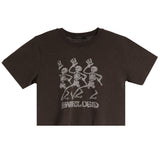 Grateful Dead Skeleton Crop Tee