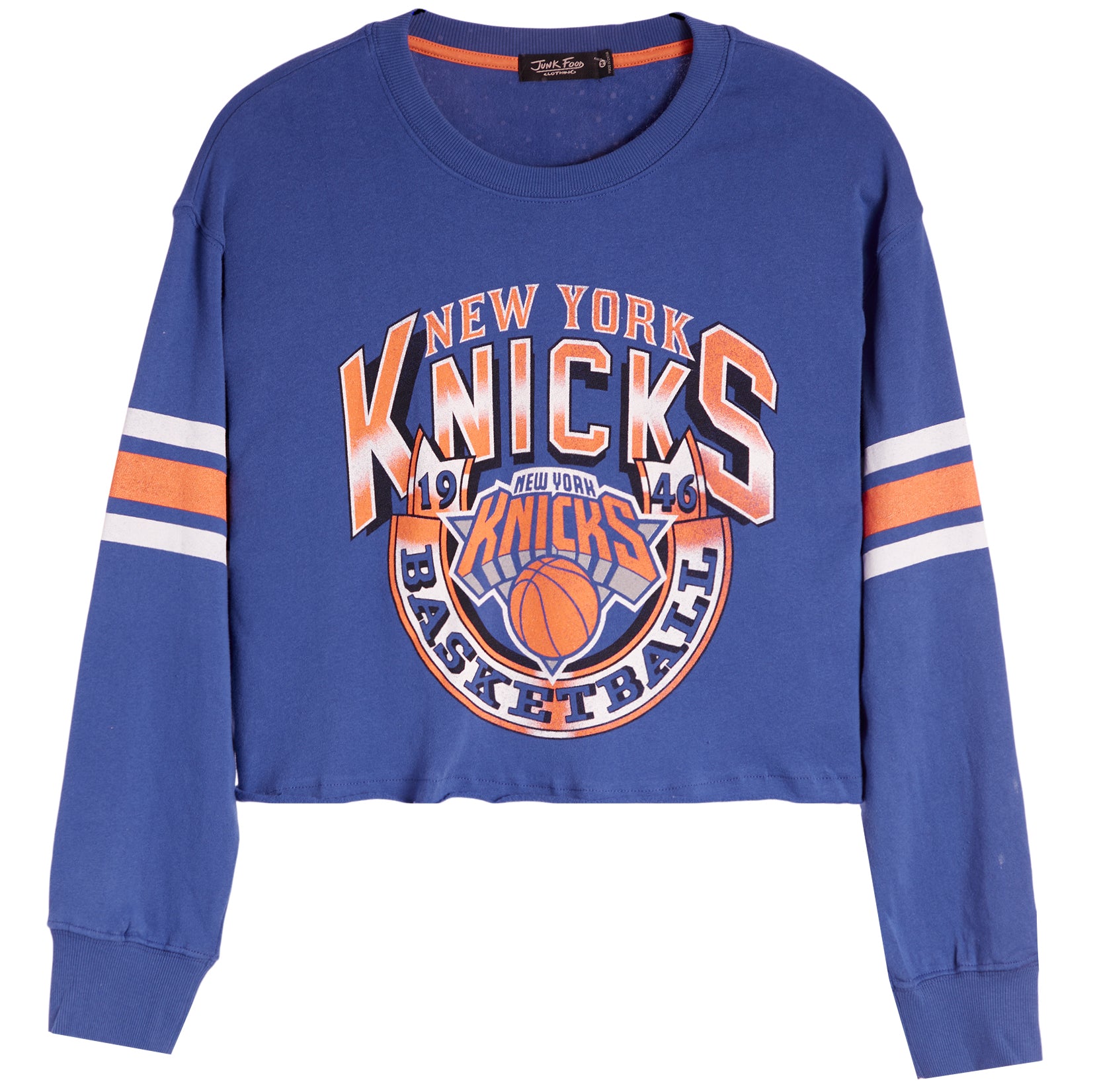 Knicks Banner Crop Fleece Crew - Denny's