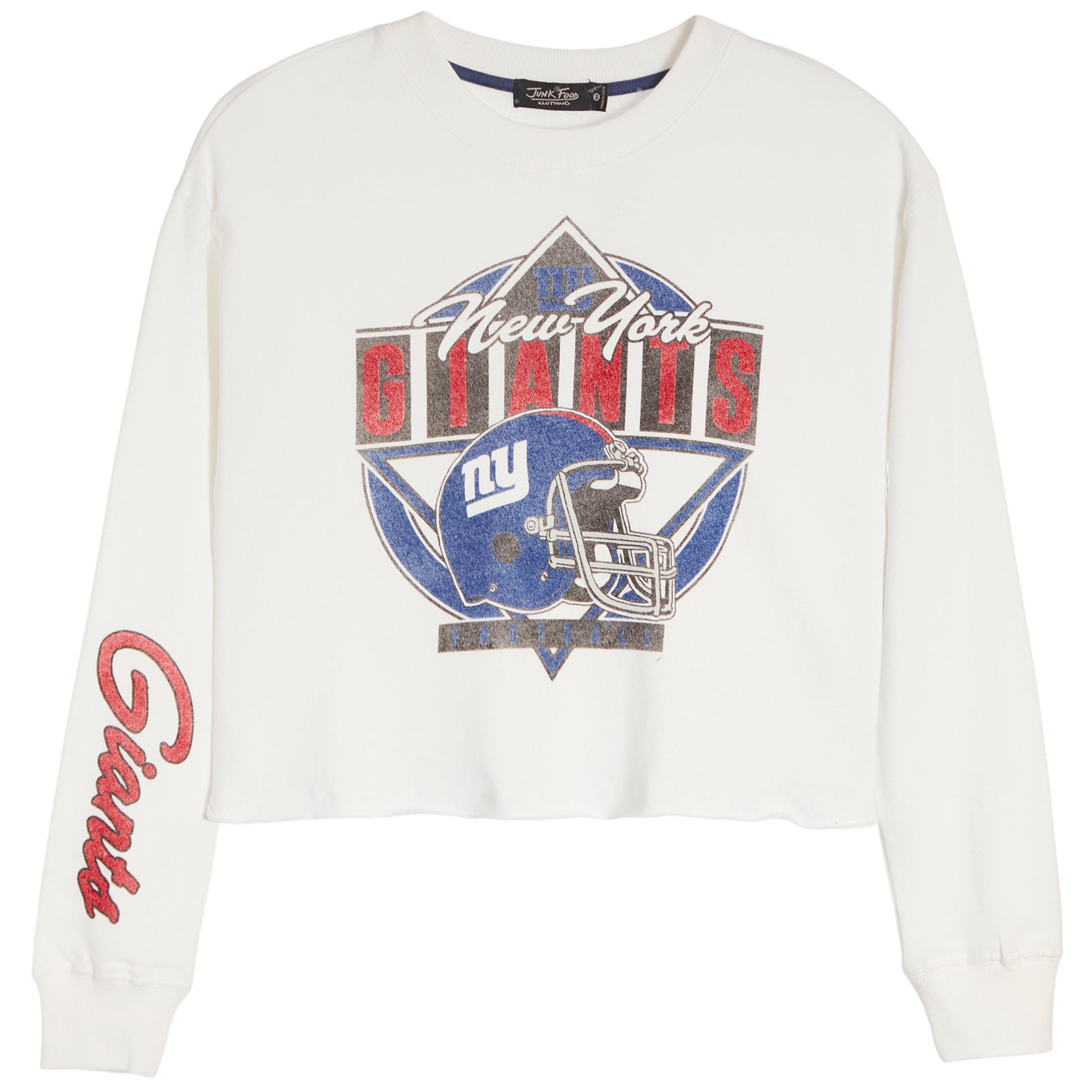 Giants Helmet Crop Fleece Crew - Denny's