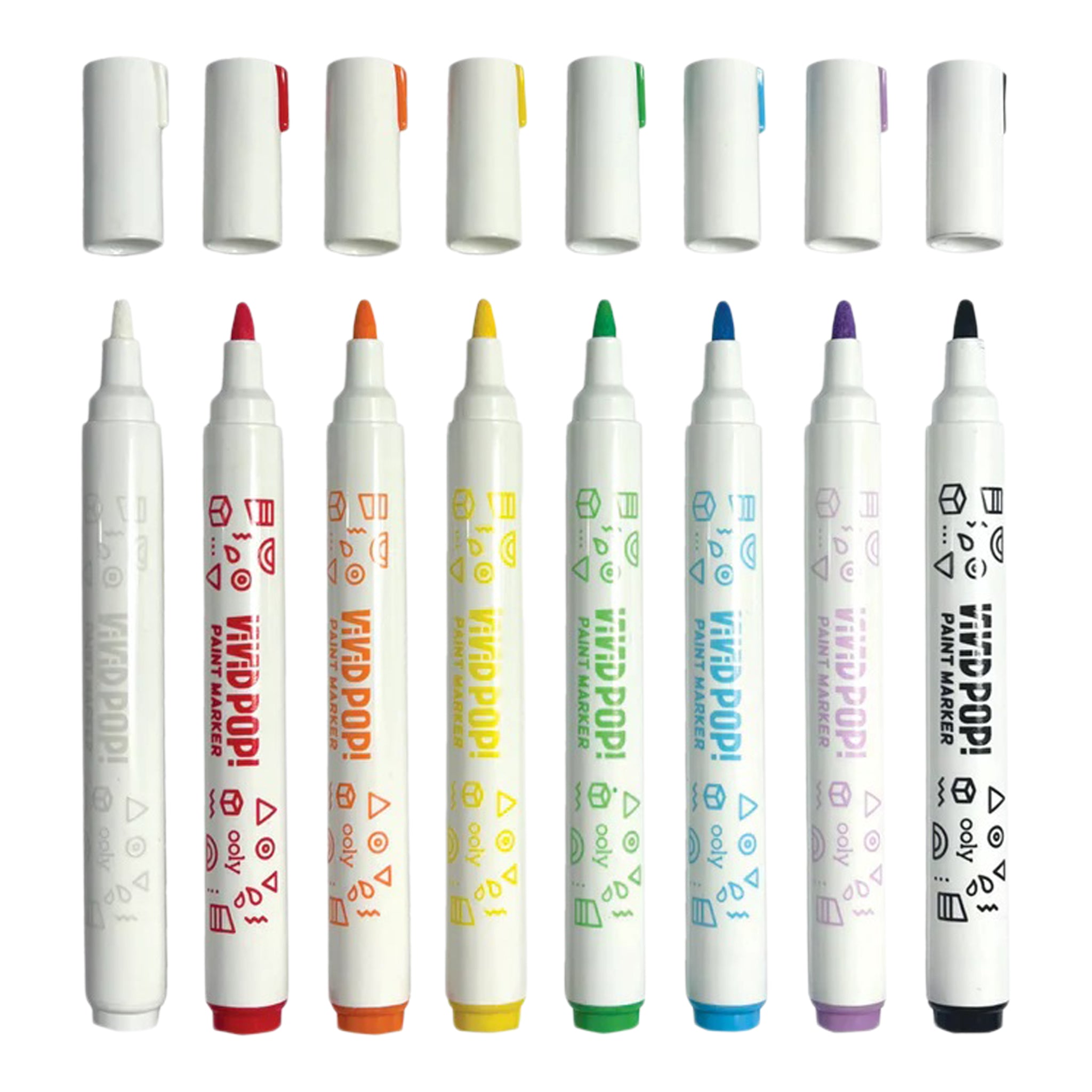 Vivid Pop! Water Based Paint Markers - 8 Colors - Denny's