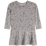 Allover Leopard Hearts Long Sleeve Swing Dress - Denny's