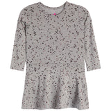Allover Leopard Hearts Long Sleeve Swing Dress - Denny's