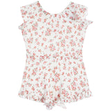 Flutter Sleeve Creme Bouquet Romper