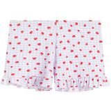 Gingham Ruffle Short With Allover Strawberry