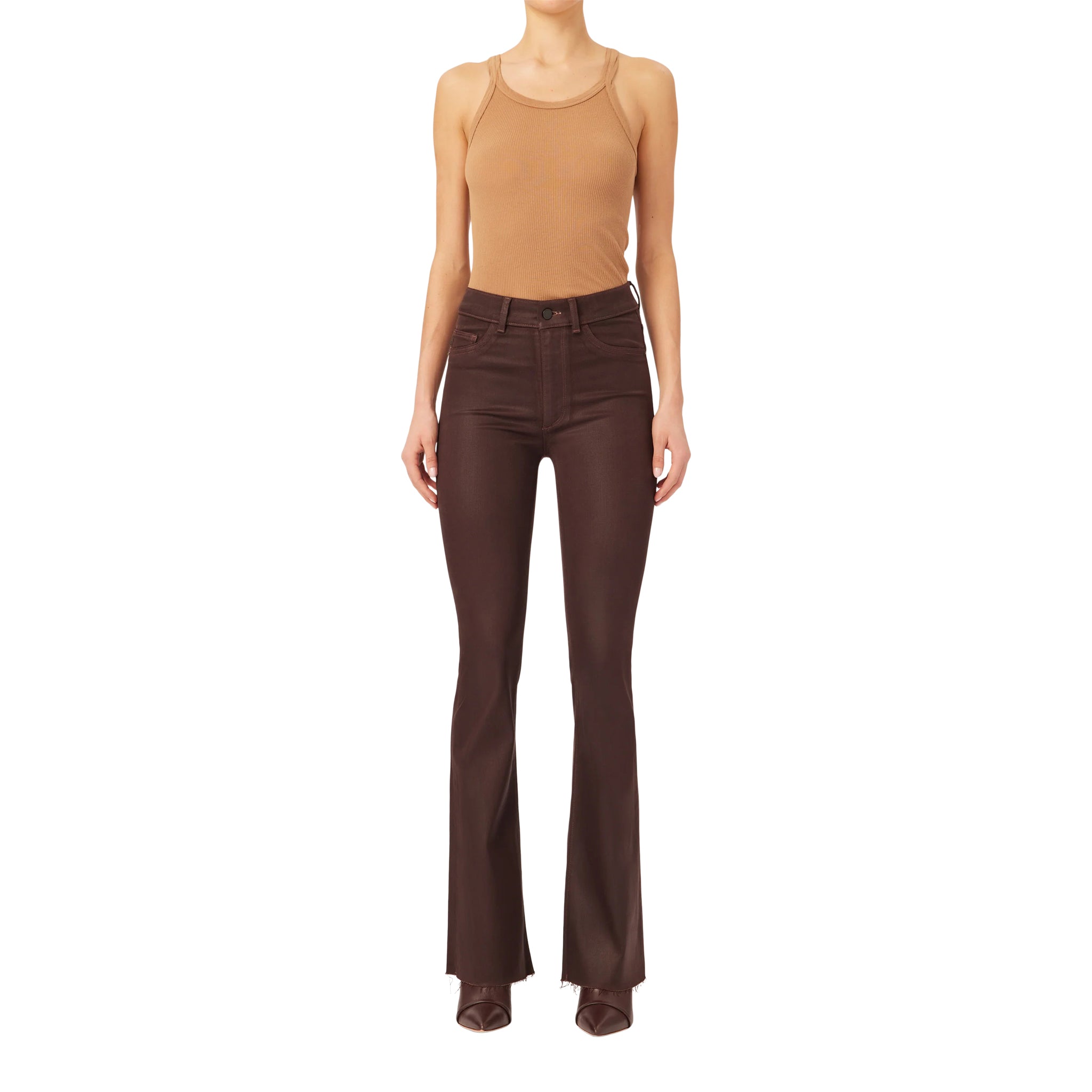 Bridget High Rise Wax Coated Bootcut - Denny's