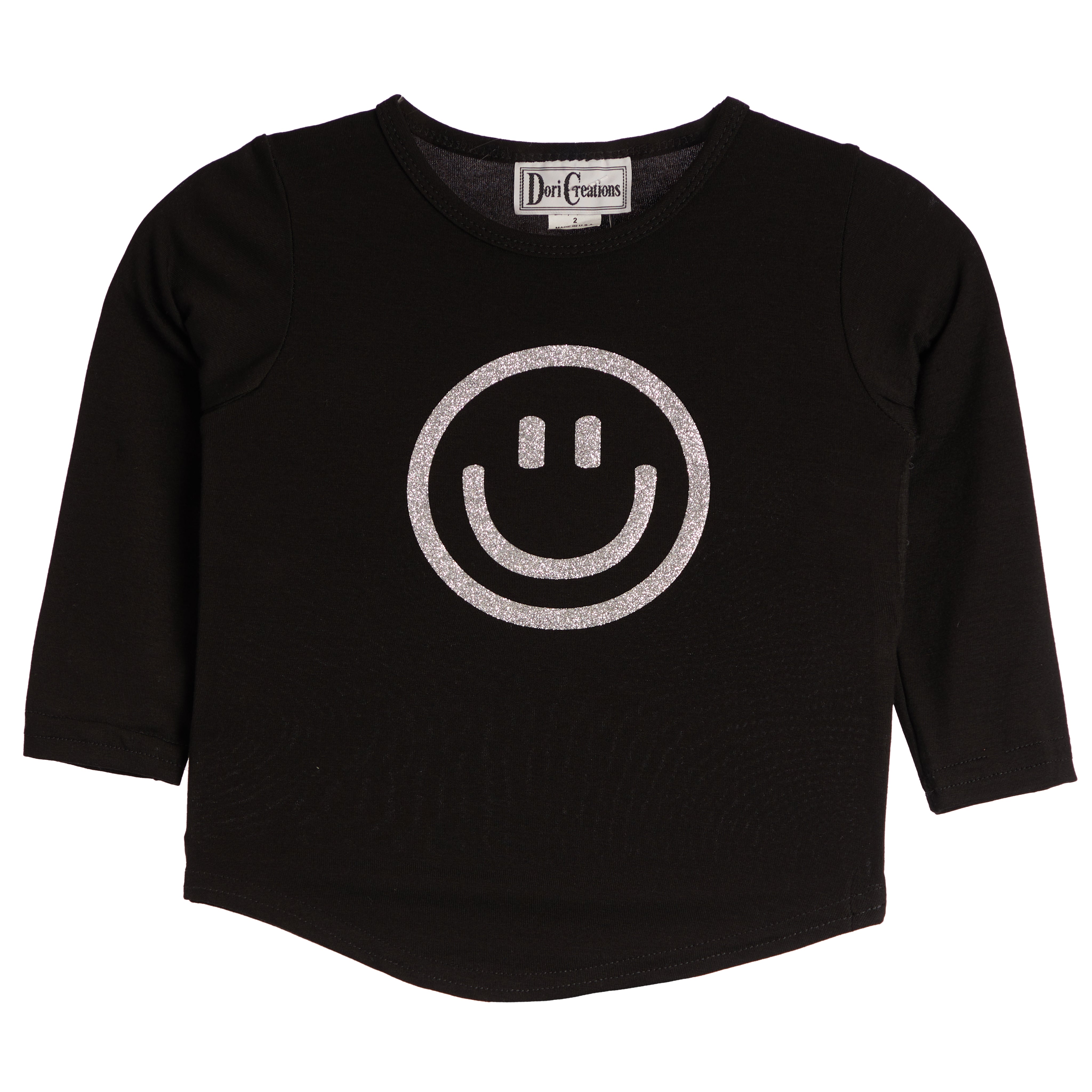 Glitter Smiley Long Sleeve Top - Denny's