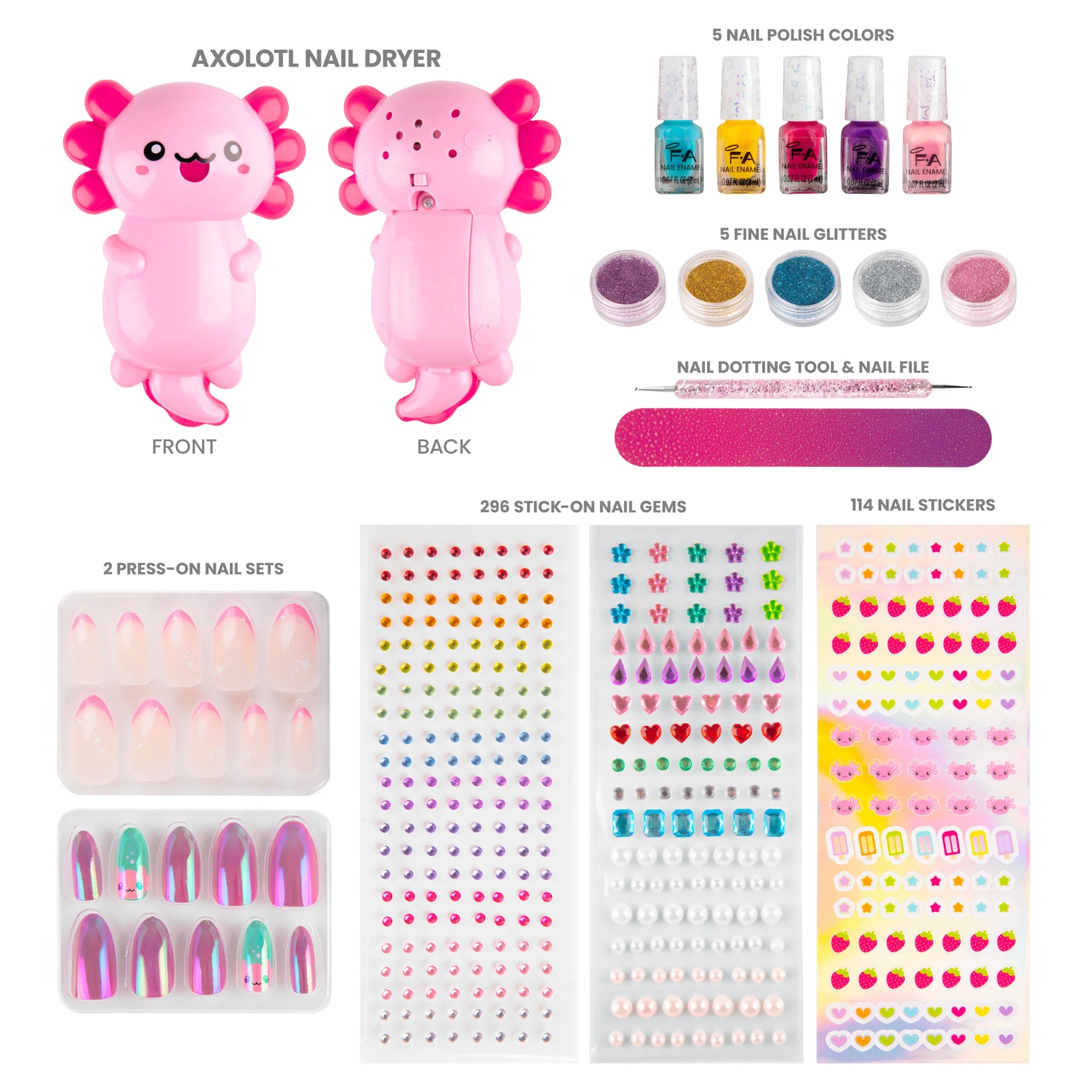 Axolotl Nail Art Design Super Set - Denny's