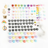 Colorful Rainbow Letter and Charm DIY Bead Box