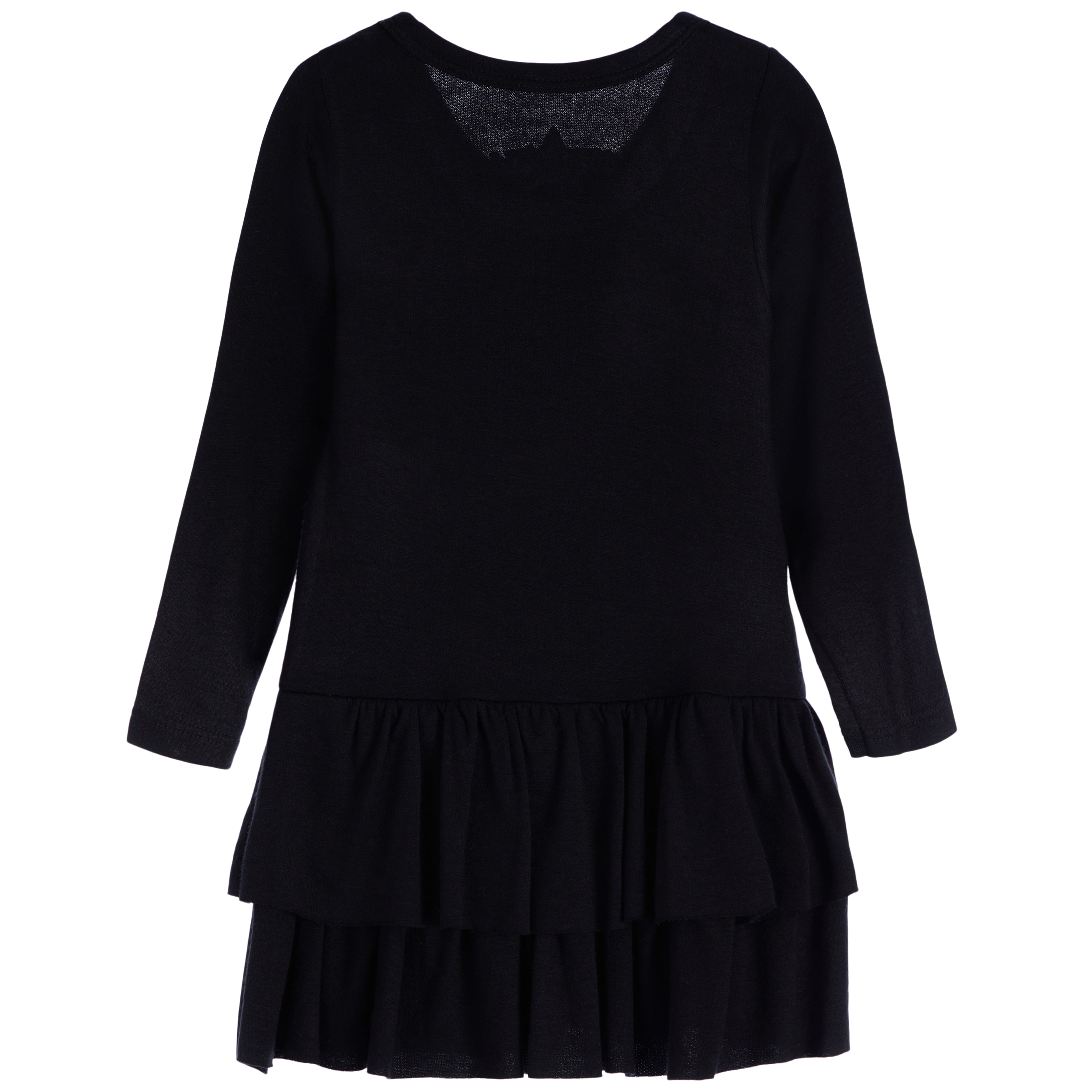 Multi Smilie French Terry Ruffle Dress - Denny's