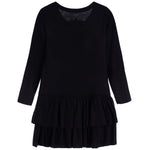 Multi Smilie French Terry Ruffle Dress - Denny's