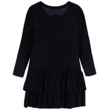 Multi Smilie French Terry Ruffle Dress - Denny's