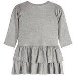 Multi Heart Patch French Terry Ruffle Dress - Denny's