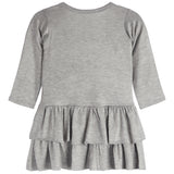 Multi Heart Patch French Terry Ruffle Dress - Denny's
