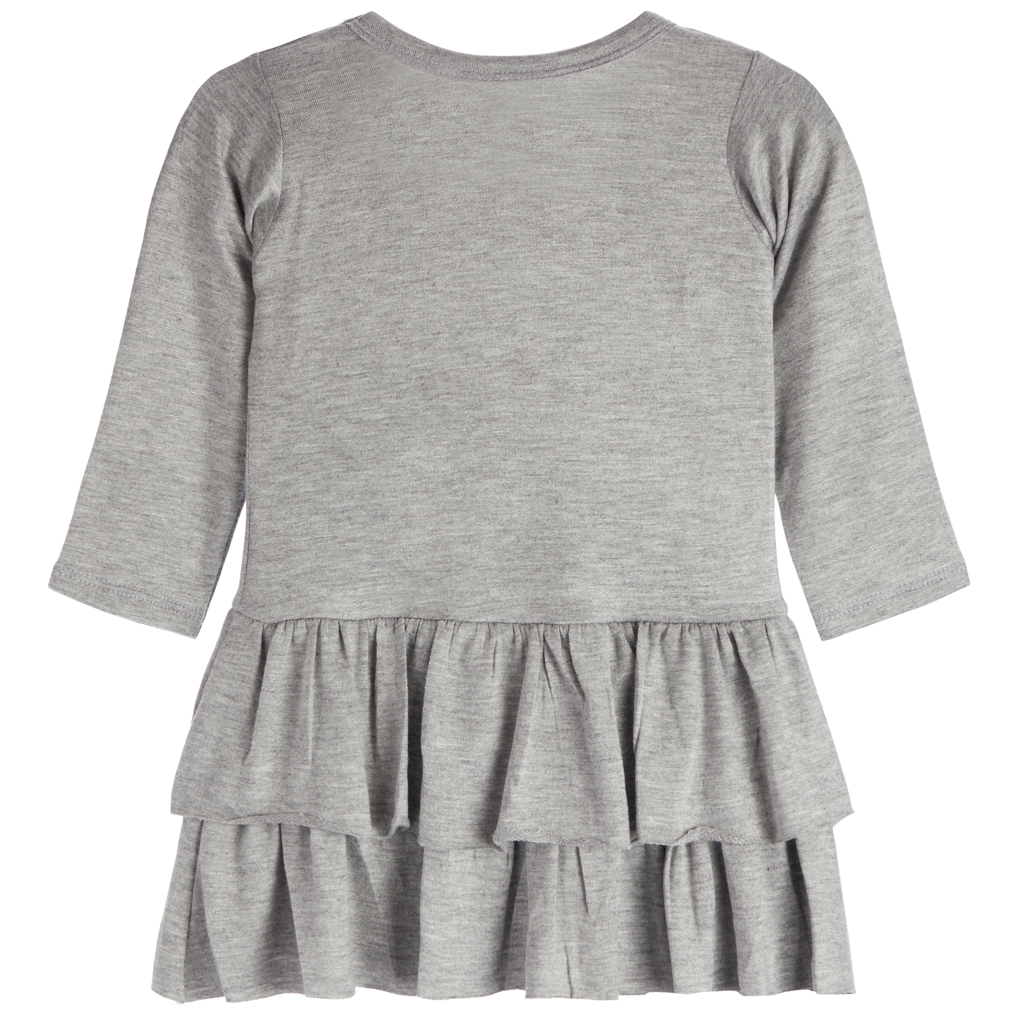Multi Heart Patch French Terry Ruffle Dress - Denny's